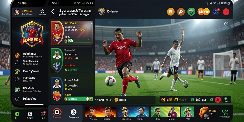 Tampilan gameplay Sportsbook yang menarik dan interaktif di IDNSERU.
