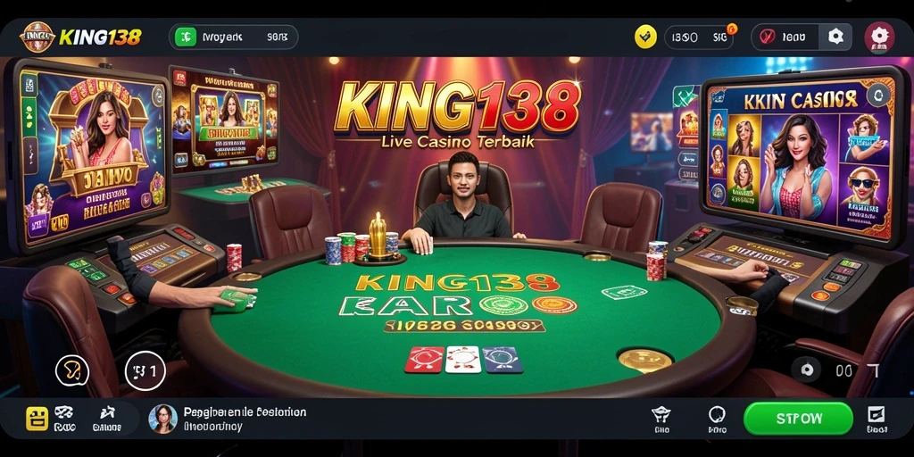 Tampilan menarik game Live Casino dengan dealer langsung.