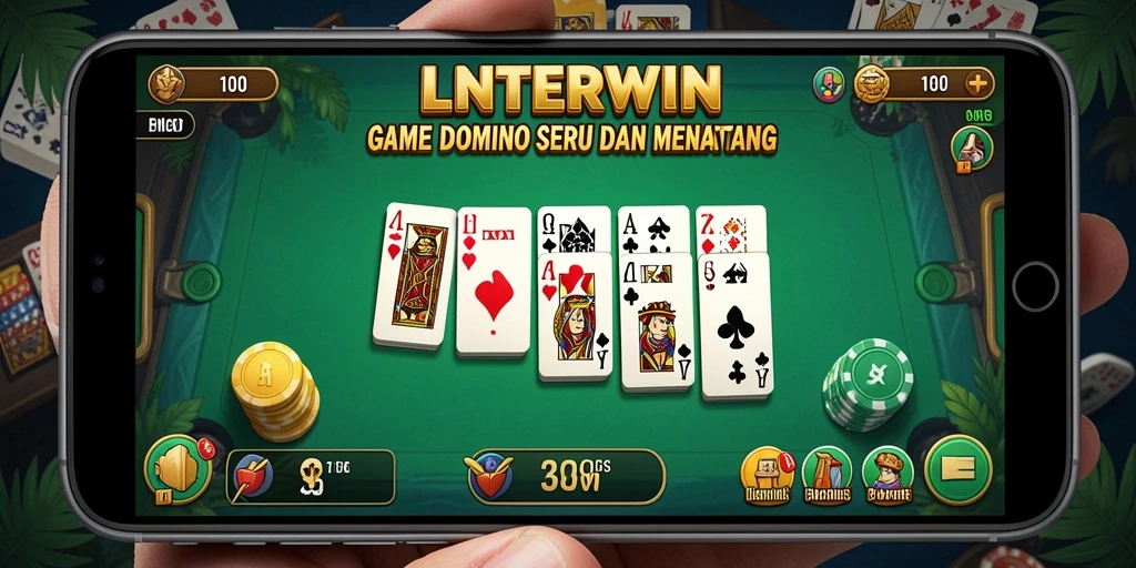 Tampilan utama gameplay Domino LNTERWIN yang menarik.