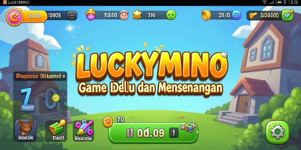 Screenshot gameplay <strong>LUCKYMINO</strong> yang menampilkan suasana santai dan strategi.