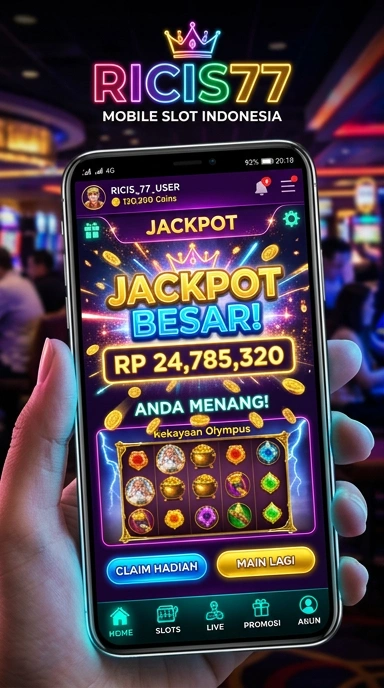 Tampilan antarmuka aplikasi ricis77 yang intuitif.